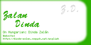 zalan dinda business card